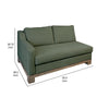 Sama LAF Loveseat 56’’ Bench Style Solid Wood Olive Green by Casagear Home