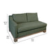 Sama LAF Loveseat 56’’ Bench Style Solid Wood Olive Green by Casagear Home
