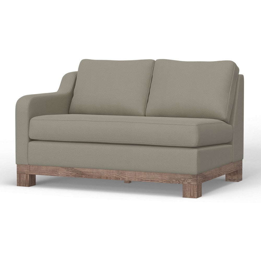 Sama RAF Loveseat 56’’ Bench Style Solid Wood Almond Gray by Casagear Home BM323300