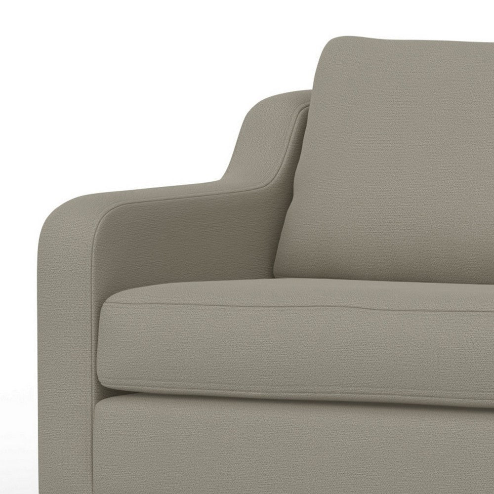 Sama RAF Loveseat 56’’ Bench Style Solid Wood Almond Gray by Casagear Home BM323300