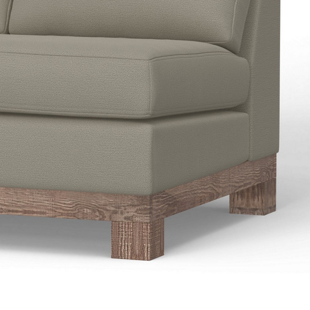 Sama RAF Loveseat 56’’ Bench Style Solid Wood Almond Gray by Casagear Home BM323300