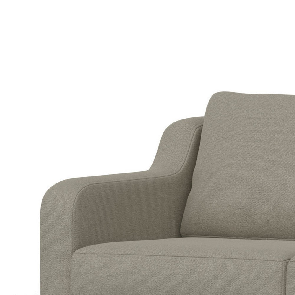 Sama RAF Loveseat 56’’ Solid Wood Almond Gray Polyester by Casagear Home BM323301