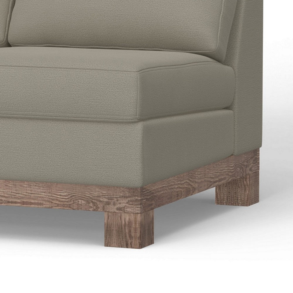 Sama RAF Loveseat 56’’ Solid Wood Almond Gray Polyester by Casagear Home BM323301