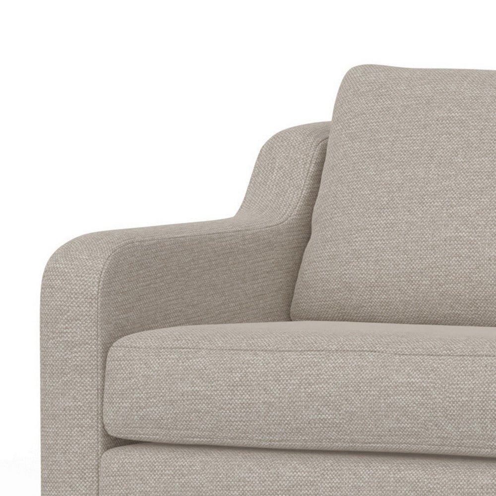 Sama LAF Loveseat 56’’ Bench Style Solid Wood Light Beige by Casagear Home