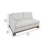 Sama LAF Loveseat 56’’ Bench Style Solid Wood Light Beige by Casagear Home
