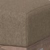 Sama Ottoman 28 Inch Compact Solid Pine Wood 28 Inch Brown Polyester By Casagear Home