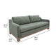 Sama Sofa 2 Accent Pillows 91’’ Bench Style Olive Green by Casagear Home