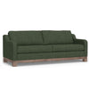 Sama Sofa, 2 Accent Pillows, 91", Solid Wood, Olive Green by Casagear Home