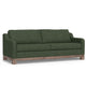 Sama Sofa, 2 Accent Pillows, 91", Solid Wood, Olive Green by Casagear Home