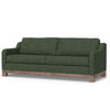 Sama Sofa 2 Accent Pillows 91’’ Solid Wood Olive Green by Casagear Home