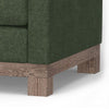 Sama Sofa 2 Accent Pillows 91’’ Solid Wood Olive Green by Casagear Home