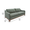 Sama Sofa 2 Accent Pillows 91’’ Solid Wood Olive Green by Casagear Home