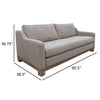Sama Sofa 2 Accent Pillows 91’’ Bench Style Almond Gray by Casagear Home