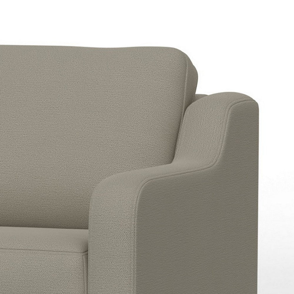 Sama Sofa 2 Accent Pillows 91’’ Solid Wood Gray Polyester by Casagear Home