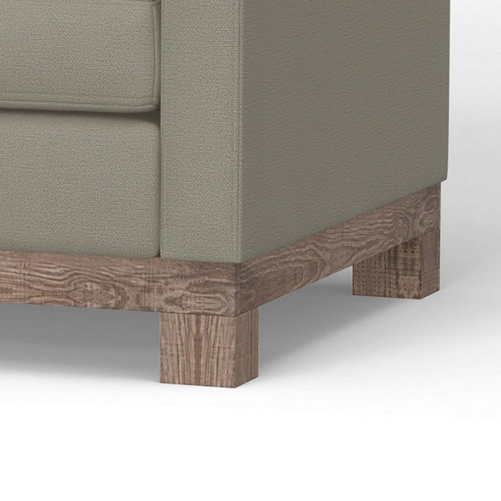 Sama Sofa 2 Accent Pillows 91’’ Solid Wood Gray Polyester by Casagear Home