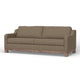Sama Sofa 2 Accent Pillows 91’’ Solid Wood Light Brown by Casagear Home