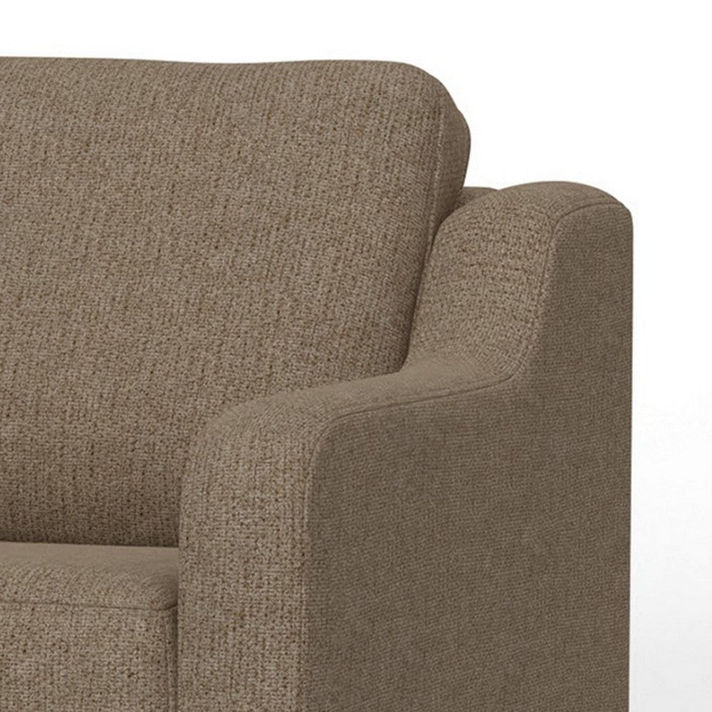 Sama Sofa 2 Accent Pillows 91’’ Solid Wood Light Brown by Casagear Home