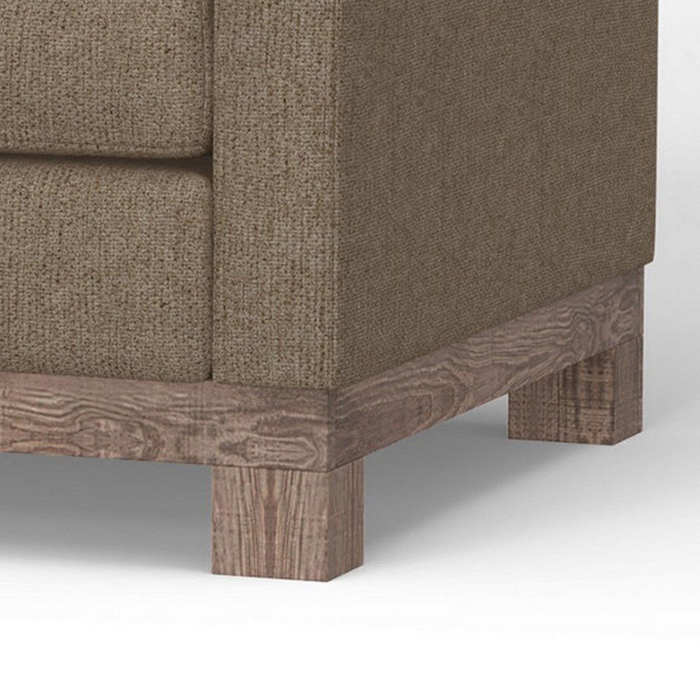 Sama Sofa 2 Accent Pillows 91’’ Solid Wood Light Brown by Casagear Home