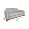 Sama Sofa 2 Accent Pillows 91’’ Bench Style Light Beige by Casagear Home