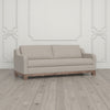 Sama Sofa, 2 Accent Pillows, 91" Bench Style, Light Beige by Casagear Home