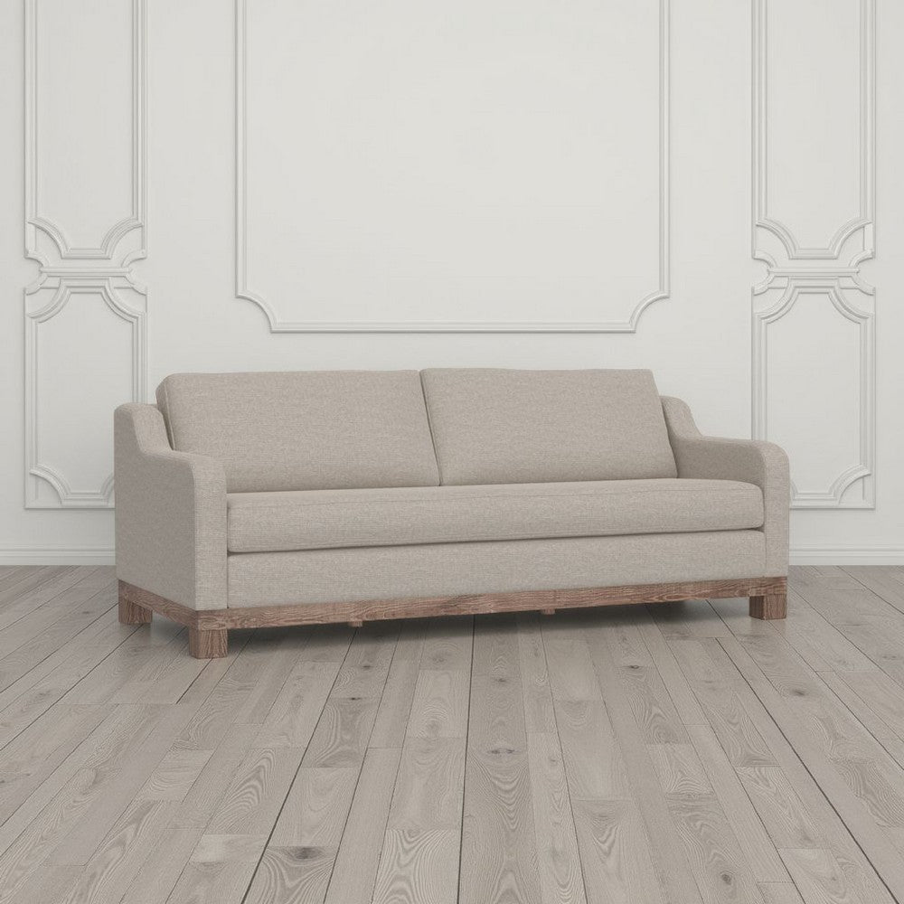 Sama Sofa, 2 Accent Pillows, 91" Bench Style, Light Beige by Casagear Home