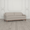 Sama Sofa, 2 Accent Pillows, 91" Bench Style, Light Beige by Casagear Home