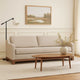 Sama Sofa, 2 Accent Pillows, 91" Bench Style, Light Beige by Casagear Home