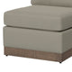 Jeni Modular Armless Chair 2 Pillows Solid Wood Almond Gray Polyester By Casagear Home BM323315