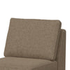 Jeni Modular Armless Chair 2 Pillows Solid Wood Light Brown Polyester By Casagear Home