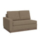 Jeni LAF Modular Loveseat, 2 Pillows, 58" Wood, Light Brown by Casagear Home