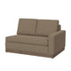 Jeni LAF Modular Loveseat 2 Pillows 58’’ Wood Light Brown by Casagear Home