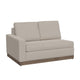 Jeni LAF Modular Loveseat, 2 Pillows, 58" Wood, Light Beige by Casagear Home