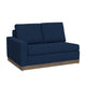 Jeni LAF Modular Loveseat, 2 Pillow, 58" Wood, Blue Bench by Casagear Home