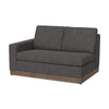 Jeni RAF Modular Loveseat 2 Pillow 58’’ Wood Gray Bench by Casagear Home