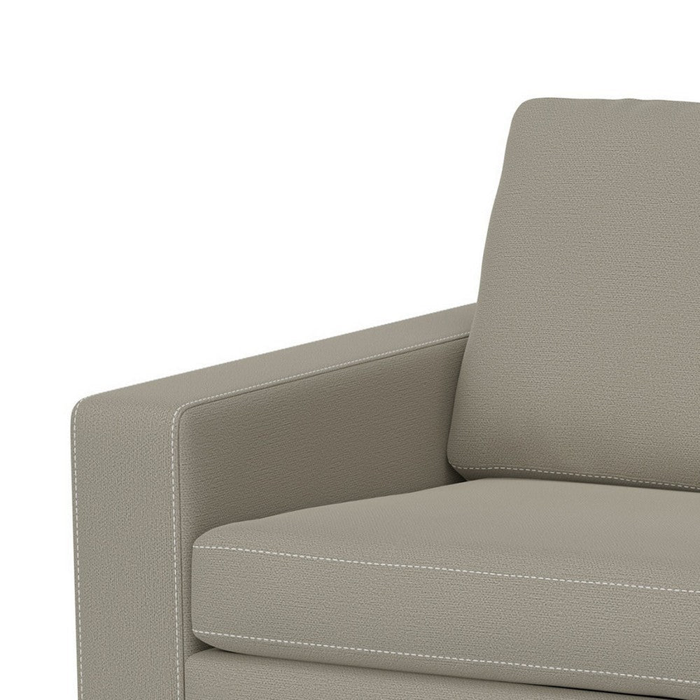 Jeni RAF Modular Loveseat 2 Pillow 58’’ Wood Gray Bench by Casagear Home