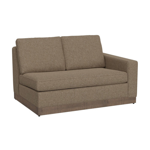 Jeni RAF Modular Loveseat, 2 Pillows, 58", Wood, Light Brown by Casagear Home