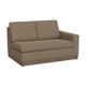 Jeni RAF Modular Loveseat, 2 Pillows, 58", Wood, Light Brown by Casagear Home