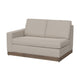 Jeni RAF Modular Loveseat 2 Pillow 58’’ Wood Light Beige by Casagear Home