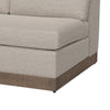 Jeni RAF Modular Loveseat 2 Pillow 58’’ Wood Light Beige by Casagear Home