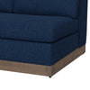 Jeni RAF Modular Loveseat 2 Pillows 58’’ Wood Navy Blue by Casagear Home