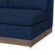 Jeni RAF Modular Loveseat 2 Pillows 58’’ Wood Navy Blue by Casagear Home