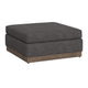 Jeni Ottoman 39’’ Corner Blocks Solid Wood Gray Polyester by Casagear Home