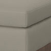 Jeni Ottoman 39’’ Corner Blocks Solid Wood Gray Polyester by Casagear Home