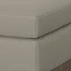 Jeni Ottoman 39’’ Corner Blocks Solid Wood Gray Polyester by Casagear Home