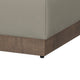Jeni Ottoman 39’’ Corner Blocks Solid Wood Gray Polyester by Casagear Home