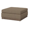 Jeni Ottoman 39’’ Corner Blocks Solid Wood Brown Polyester by Casagear Home
