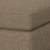 Jeni Ottoman 39’’ Corner Blocks Solid Wood Brown Polyester by Casagear Home