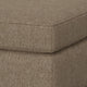 Jeni Ottoman 39’’ Corner Blocks Solid Wood Brown Polyester by Casagear Home