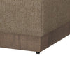 Jeni Ottoman 39’’ Corner Blocks Solid Wood Brown Polyester by Casagear Home