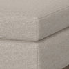 Jeni Ottoman 39’’ Corner Blocks Solid Wood Beige Polyester by Casagear Home